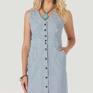 NWT Wrangler Jean Dress Button-Front w Pockets